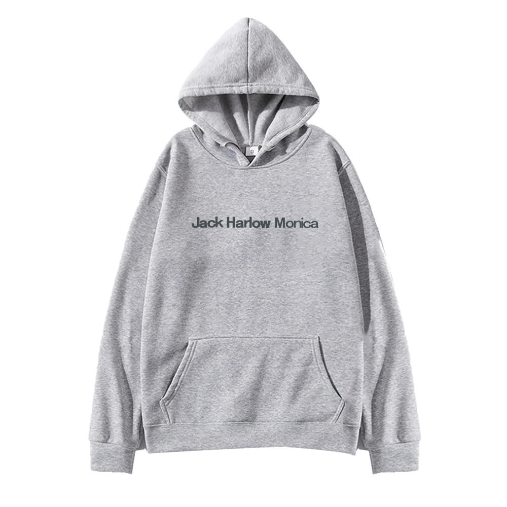Jack Harlow Monica Logo Pullover Hoodie Damen Herren Lässig High Street Sweatshirts Herbst Winter Langarm Kleidung Oversized Op