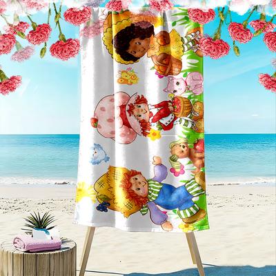 Cartoon Farm Kids with Animals Beach Towel Quick-drying for Travel Outdoor Sports Jogging Beach and Swimming