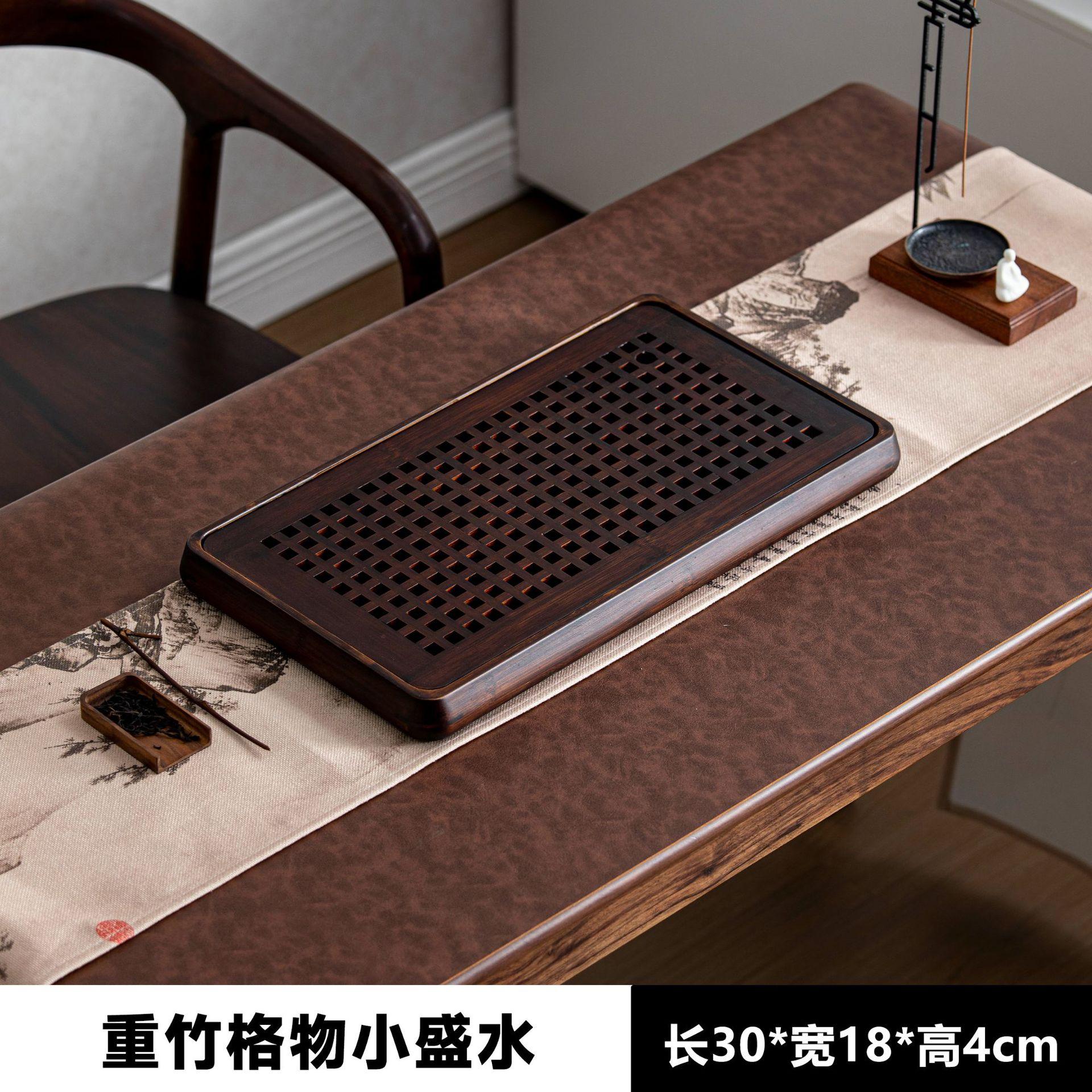

Household water storage tea tea tray living room dry brewing table drain drainage type size single-layer small
