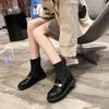 Knitted Elastic Socks Boots Women's 2025 New Loafers Thin Boots British Fashion Thin Short Boots Winter
