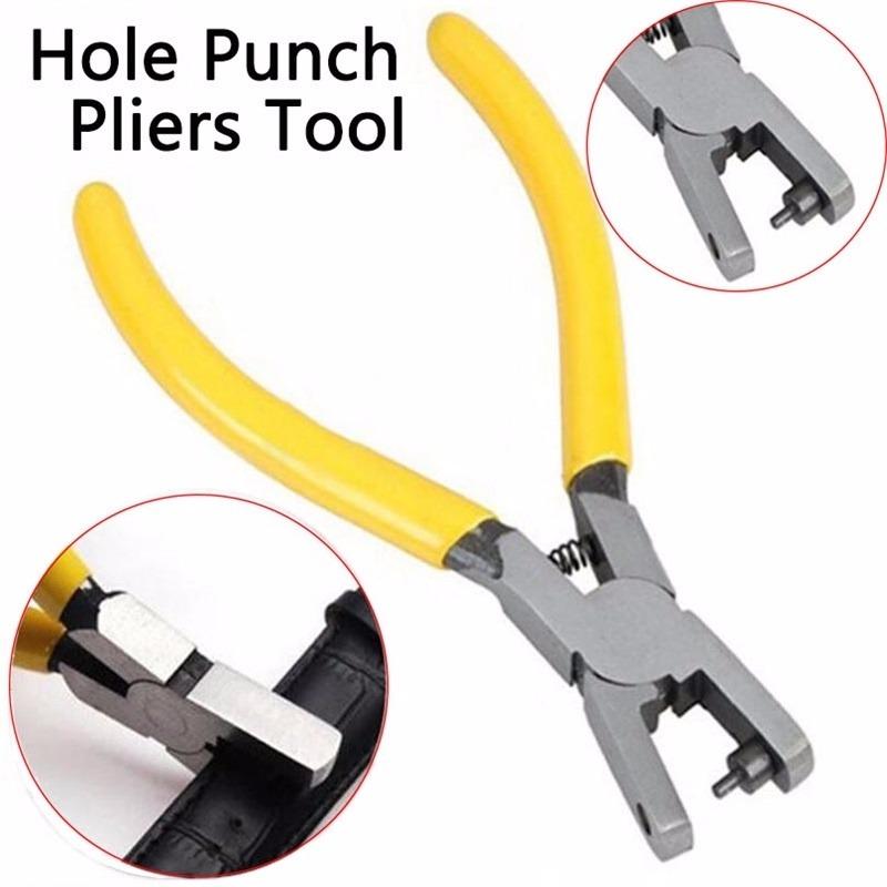 

Универсальный рука Кожа Ремешок Часы Ремень Инструмент 2мм Отверстие Punch Pliers Пробующий круглые отверстия инструмент