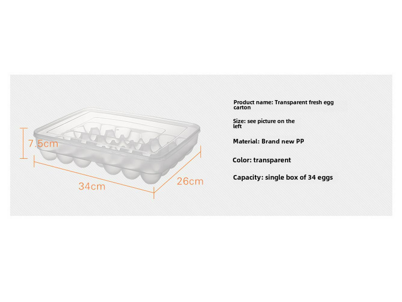 Автоматический ящик для яиц для боковой двери холодильника - защита от падения яиц для кухонных столешниц 34-grid 980₽