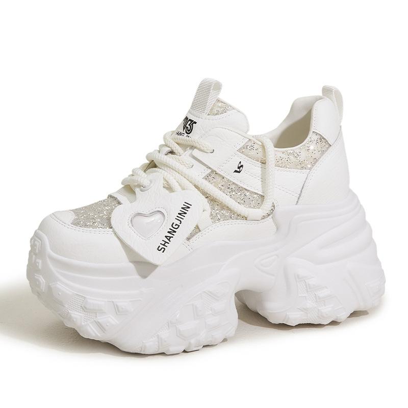 

Dad shoes girl 2025 spring and summer new small inner height increase women s shoes fashionable versatile thick-soled hollow mesh sandals 39