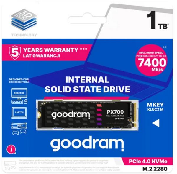 Goodram Px700 Ssd Drive 1 Tb Pcie Gen. 4 X4 Nvme Ssdpr-px700-01t-80