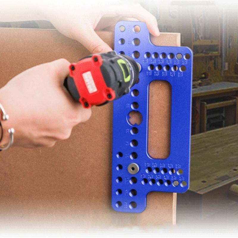 Adjustable Door Drawer Handle Knob Pull Drill Template Woodworking Tool for Carpenter Work Layout and Measuring Tools