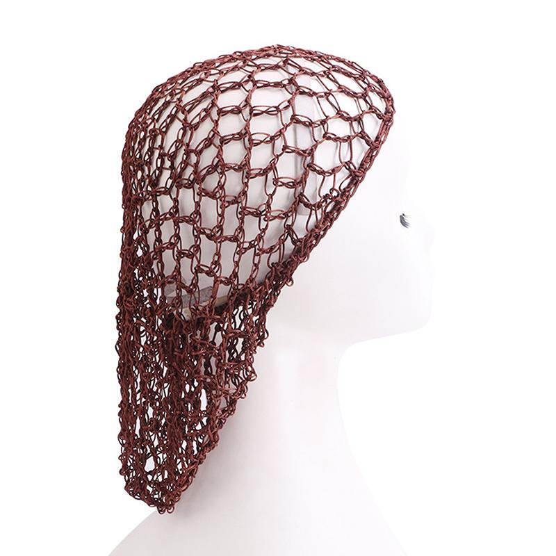 Sleeping Nightcap Turban Headwear Hair Nets Fashion Women Crochet Hair Snood Elastic Edge Long Hair Net Mesh