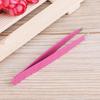 Stainless Steel Eyebrow Trimming Tweezers Practical Eyelash Tweezer Security Non-slip Elastic Sharp  Plucking Beauty Tool
