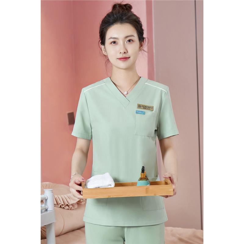 Unisex High-End Spa & Sauna Uniform Set for Beauty Technicians and Postpartum Recovery Specialists.