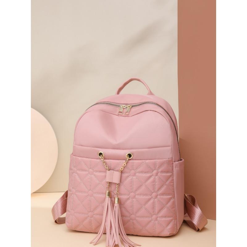 Embroidered thread women's backpack New versatile travel backpack Large capacity commuter student schoolbag