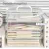 4-Schichtige Transparente Kunststoff-Aufbewahrungsbox Abdeckung Unterteilte Schubladen-Aufbewahrungsbox Baustein-Aufbewahrungsbox Tragbare Aufbewahrungsbox