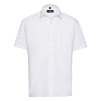 Chemise à manches courtes classique en popeline pour homme de la collection Russell