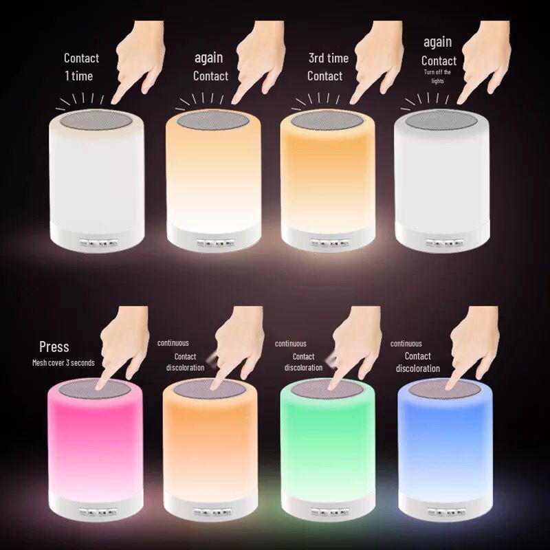 Colorful Night Light Bluetooth Speaker and Alarm Clock