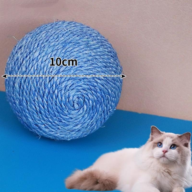Cat Toy Sisal Ball Interactive Cat Toy Large Woven Ball Toys for Cats Teeth Molar Sisal Ball Cats Toys with Bell Pet Products