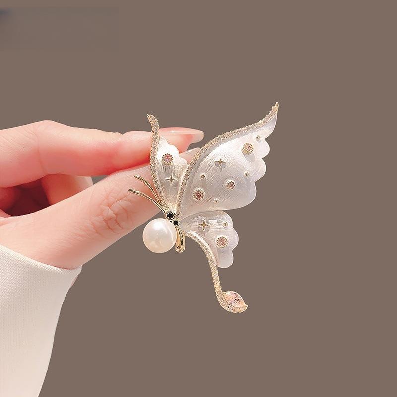 Ancient style auspicious clouds peony flower brooch elegant temperament high-end fashion corsage cheongsam Hanfu suit pin accessories