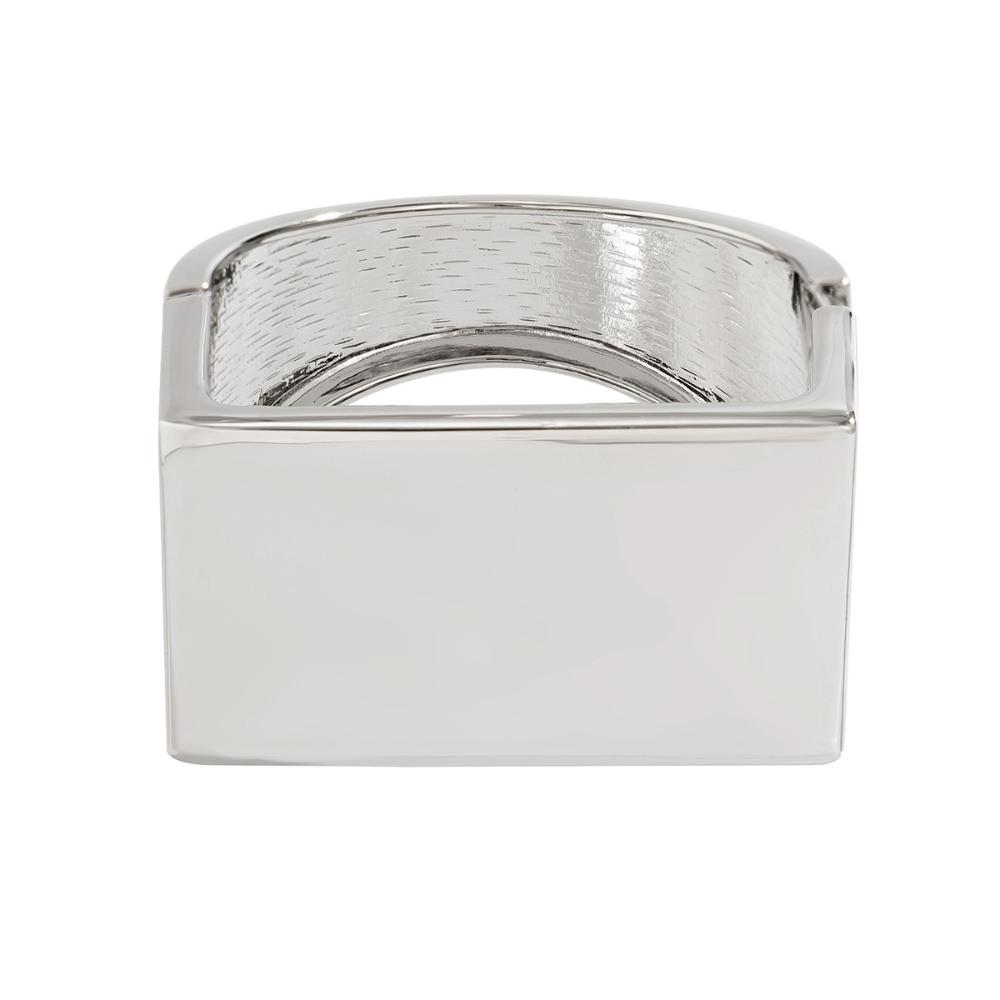 

Нерегулярный широкий открытый браслет в европейском и американском стиле для женщин серебряный