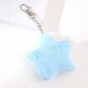 Plush Five-pointed Star Keychain Car Keyring Backpack Handbag Charm Pendant