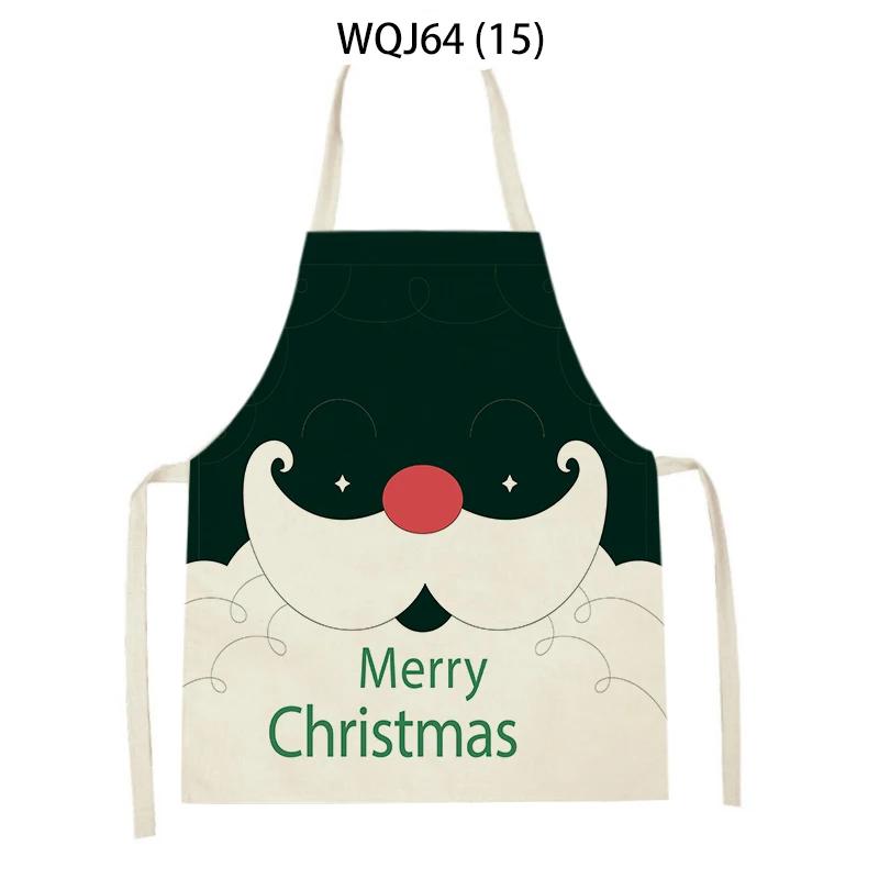 Merry Christmas Tree Socks Gift Letter Printed Cleaning Kitchen Apron Baking Cooking Antifouling Apron Sleeveless Pinafore