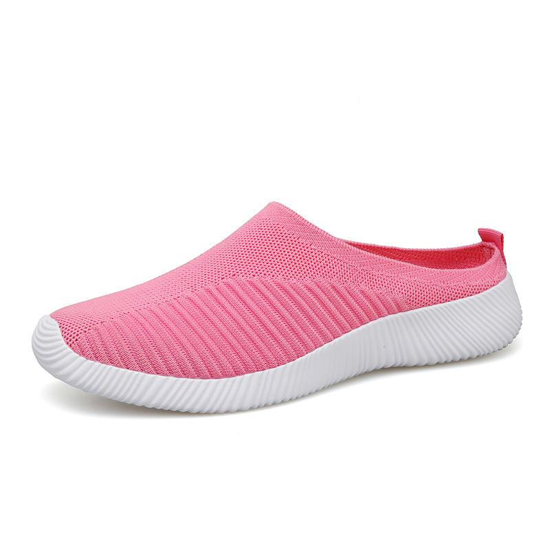 Женская обувь Большие размеры Кроссовки Ленивые туфли Плетение Повседневная женская обувь Обувь для пожилых Носки Обувь для мам 35 розовый 4448₽