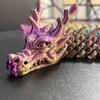 4/12pcs 3D Printed Chinese Dragon Ornament, Random Color, Ideal For Car Dashboard, Party Decoration, Festival Home Decoration