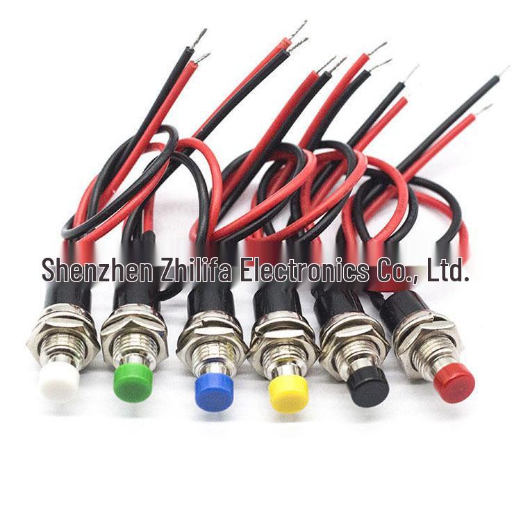 PBS-110/PB05A 7mm Momentaner Drucktastenschalter mit Drahtanschluss