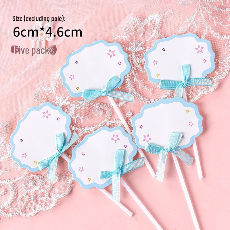 Writable Birthday Cake Decoration Bow with Blessings Card