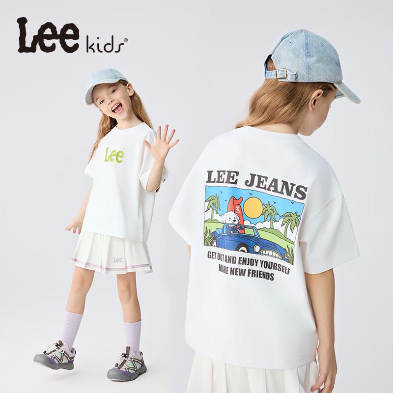 Lee Kids' Unisex Letter Print Crew Neck T-Shirt