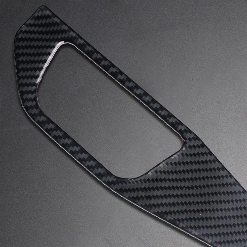 Carbon Fiber Car Central Control And Headlight Lamp Switch Decoration Trim Sticker Protection Cover For A4 2017 Car