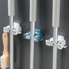 Multi-pot Application Wall-mounted Mop Holder Punch-free Mop Clamp Hook Neat Mop Rack  Bathroom