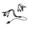 6 in 1 USB 2.0 Type A to 6 USB 5Pin Male Adapter Cord USB to USB 5Pin Charging Cable Efficient 50CM