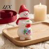 Christmas Themed Ornaments 2Pcs Mini Figurine, Santa Claus Snowman Dolls, DIY Accessories for Micro Landscape Decorations Dollhouse Cake Decor, Small