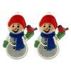 Yousheng Christmas Ornaments 2D Acrylic Snowman Santa Claus Hanging Ornament with Stitching Texture for Winter Holiday Tree Decor