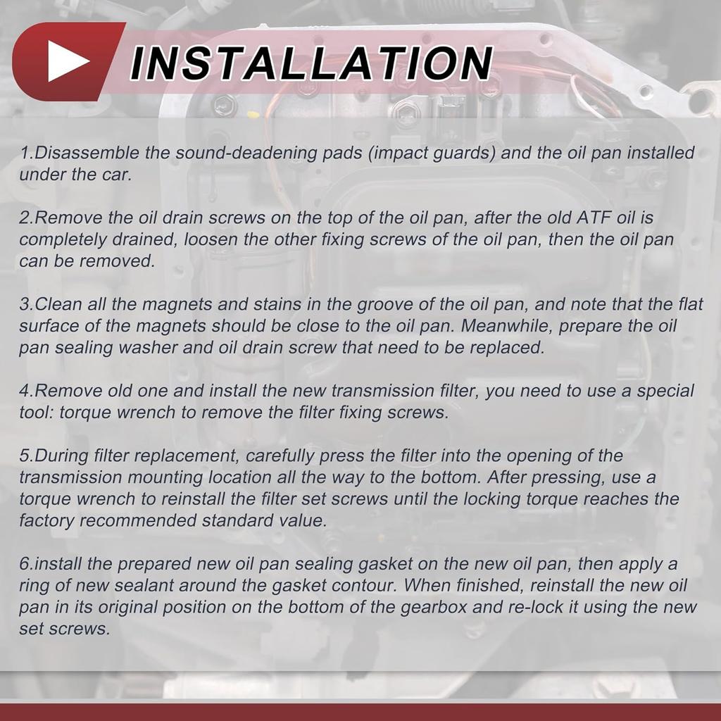 1 Set Transmission Filter Gasket Kit for Nissan Kicks 2018-2024 Engine Automatic Transmission Filter Kit No.3172850X0A Silver Tone Metal Rubber