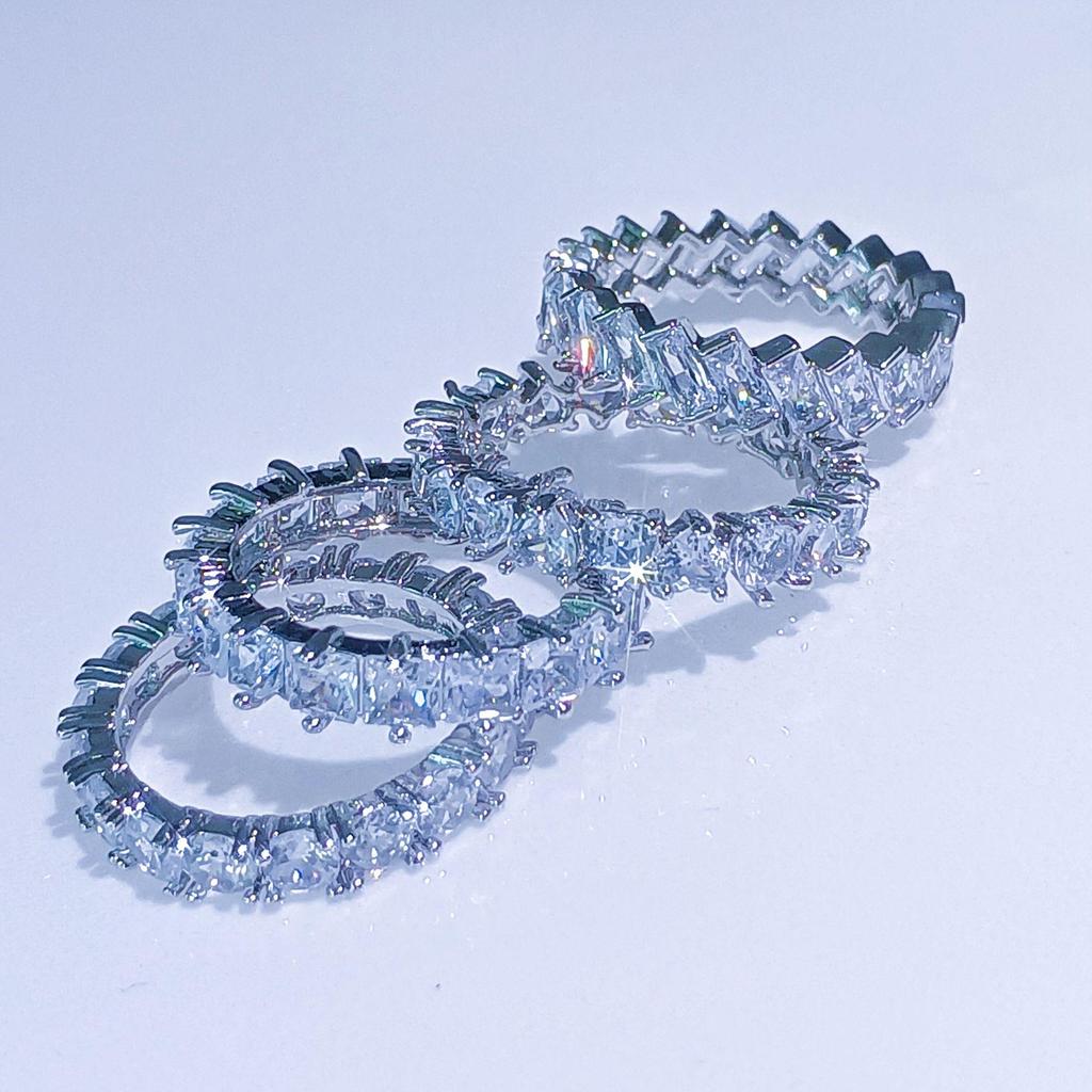 Luxury Zircon Starry Diamond Ring for Women - High-End Niche Design