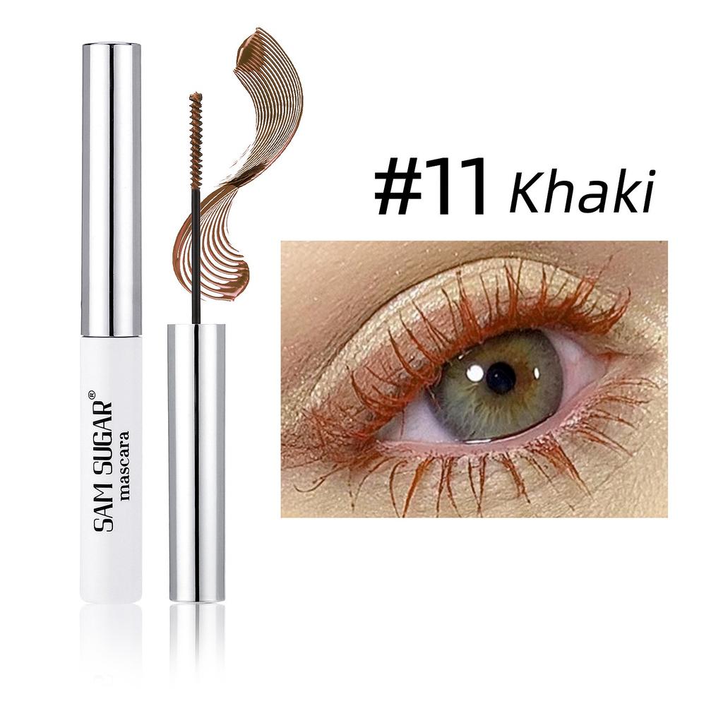 Seidenfaser Mascara Bunt Ultrafeine Bürste Verlängert Wimpern Wasserfest Langanhaltend Schnelltrocknend Grün Rosa Wimperntusche Makeup