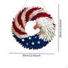 4TH of July Hanging Door Sign Wreath Decoration Bule White and Red Color Usa Eagle Pattern for