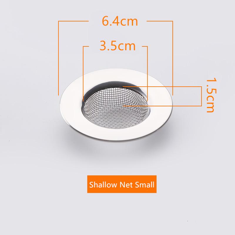 Stainless Steel Sink Filter Home Kitchen Bathtub Bathroom Sewer Floor Drain Outfall Anti-Clog Slag Strainer Barrier Accessories