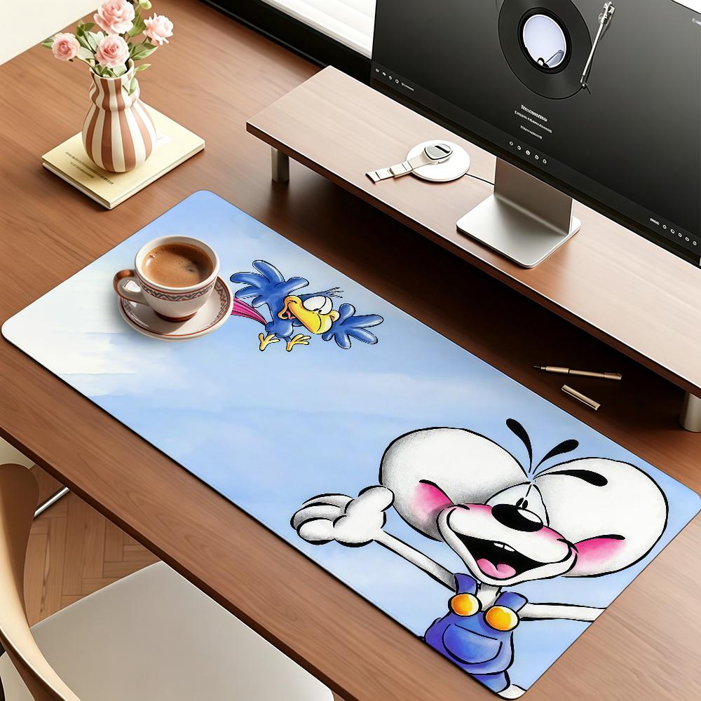 Tappetino Mouse Cartone Animato Carino D-Diddl Quadrato Ufficio Gaming Scrivania Tappetino Impermeabile Antiscivolo Gomma Decorativo