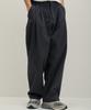 GNOK Cotton Double-Pleated Wide Pants [Charcoal]