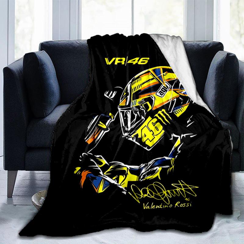Rider Speeding Through Neon Light Blanket Suitable for Sofas, Beds, Offices, And Camping - Perfect Gift for Halloween Christmas