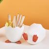 Multifunctional Silicone Pencil Holder Large Capacity Stationery Storage White Desk Storage  Home