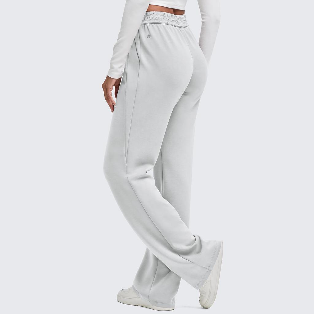 Dames joggingbroek met hoge taille en wijde pijpen. Casual yoga joggingbroek