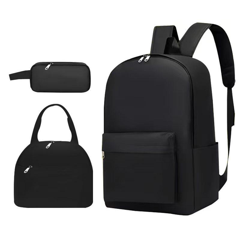 Cute Cartoon Double-Shoulder Backpack with Two-Wheel and Six-Wheel Options, 3-Piece Set for Primary School Students