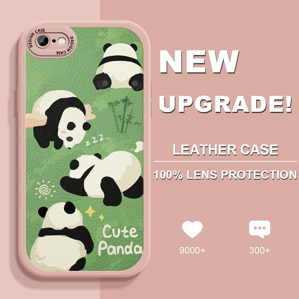 Niedliche Panda-PU-Leder-Handyhülle für Infinix VIVO OPPO Reno Realme Huawei Nova Honor Smartphone-Hülle