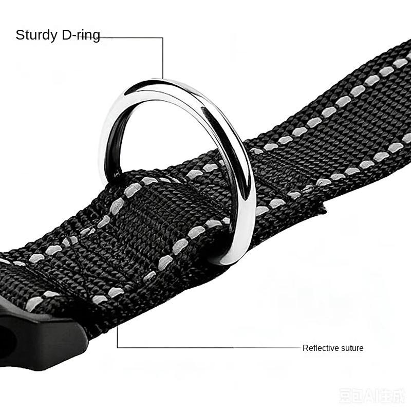 Reflective Dog Collar for Small Medium Dogs, Adjustable Safety Pet Neck Collar, Night Visibility Dog Neck Band, Pet Supplies