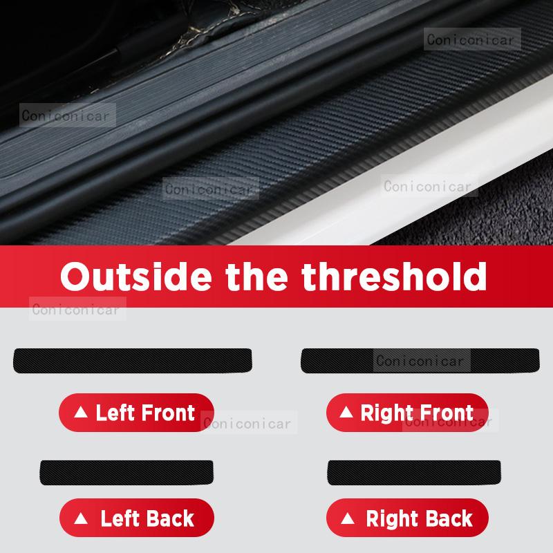 Car Carbon Fiber Door Sill Sticker For JETOUR DASHING X-1 2025 Threshold Pedal Anti-scratch Interior Accessories