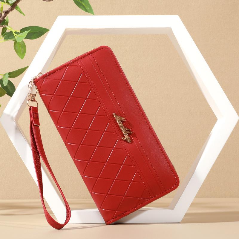 

Женский кошелек на одной молнии, женский кошелек, модный универсальный клатч 19*10*2.5cm красный