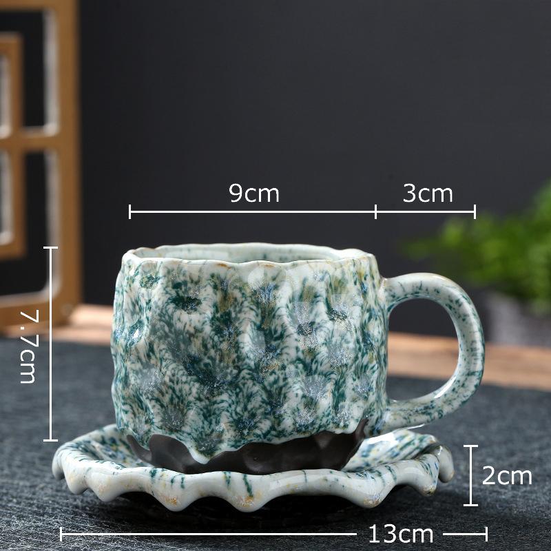 Classical Kiln Porcelain Mugs Hammer Pattern Cup Dining Table Coffee Mug Milk Cups Afternoon Tea Teacup Fruits Juice Container