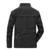 Spring and Autumn New Men's Casual Large Size Jacket Men's Youth Printed Stand-Up Neck Elastic Jacket Jacket
