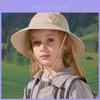 Kids Summer Sun Protection Bucket Hat With Wide Brim Breathable Nylon For Outdoor Play And Travel