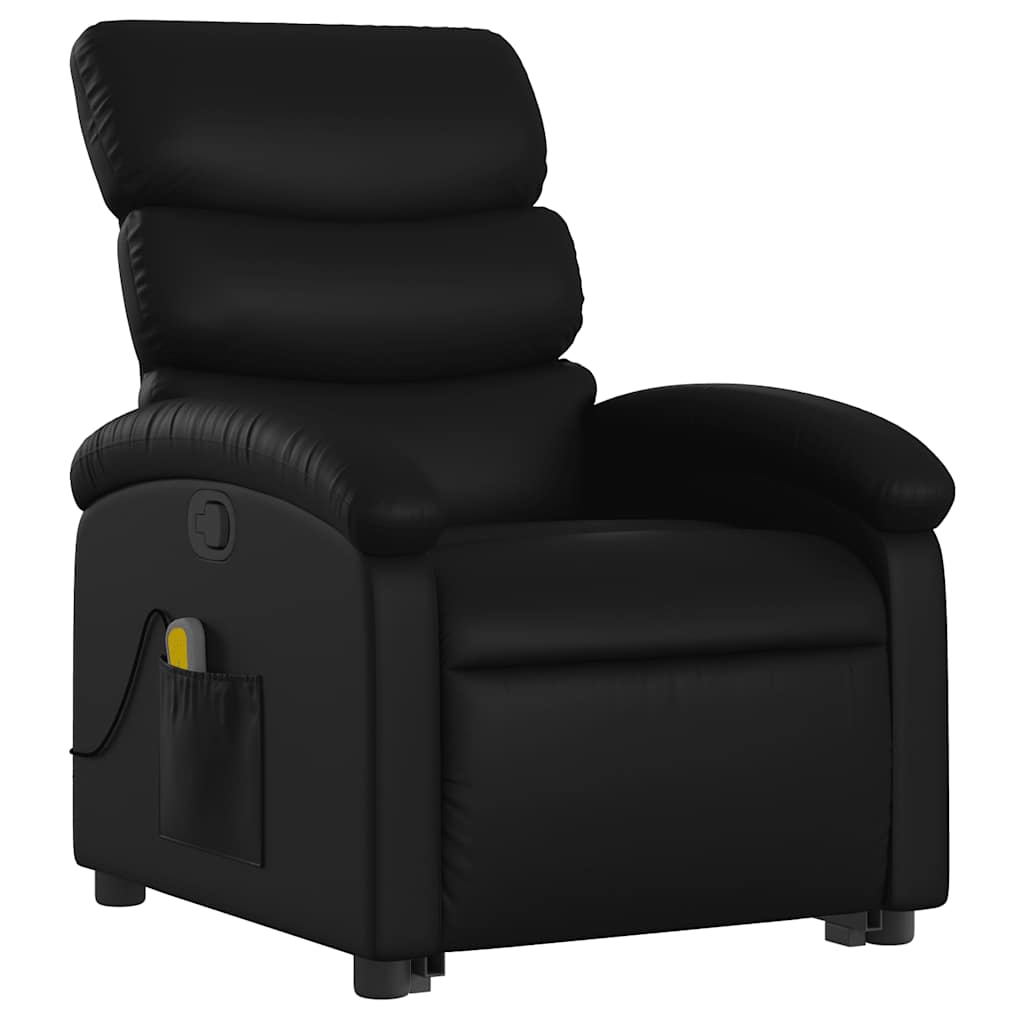 Vidaxl Lift and Massage Chair, Reclining, Black, Eco-Leather